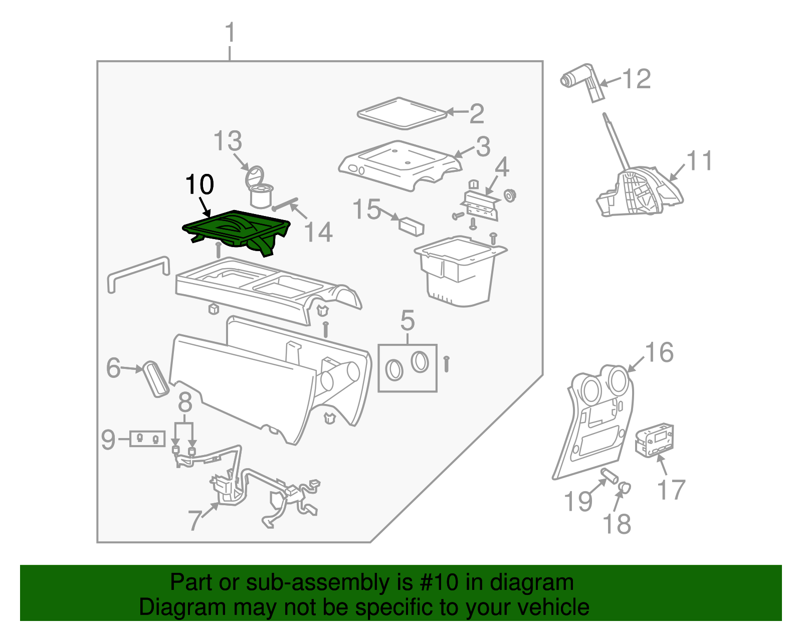 Bezel Assembly-A/Transmission Control Opg Cover *Ebony - GM (15137654)