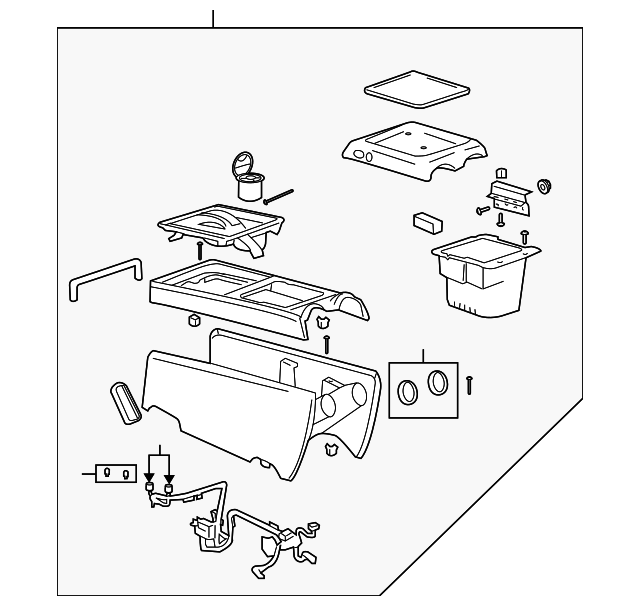 Console Assembly, F/Floor                       *Ebony - GM (89044119)
