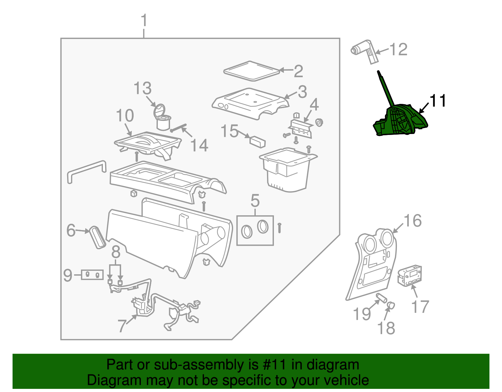 Automatic Transmission Shift Lever - GM (15823790)