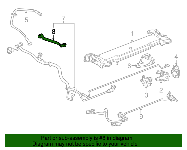 20142024 Cadillac Vapor Canister Purge Tube 12658981 GM