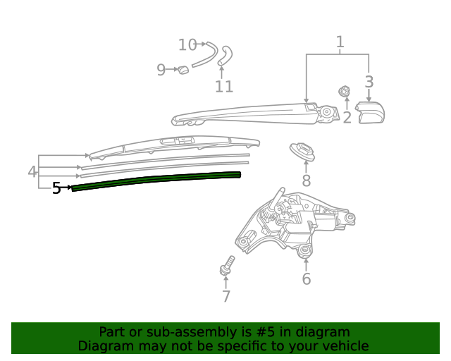 8521412320 Wiper Insert 20192023 Toyota Corolla OEM Genuine