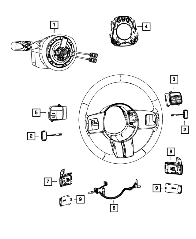 2013 Jeep Grand Cherokee Steering Column Module 1HE78HL9AH Mopar Estores