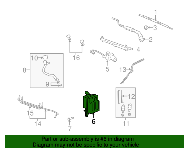 20082015 GM Windshield Washer Fluid Reservoir 19256391 Auto Parts
