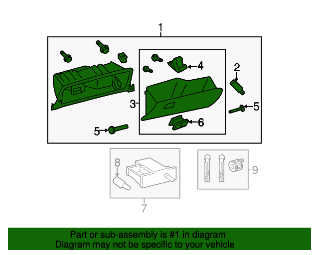 Toyota Genuine 55550-12260-02 Glove Box Door Assembly