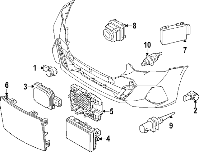 66-32-5-B55-1E5 - Radar Sensor Close Range 665010 Motor City BMW Parts