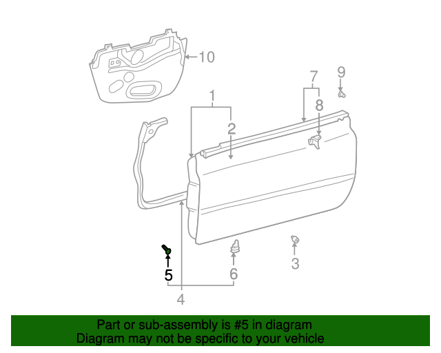 6786922030 Door WeatherStrip Clip 19992005 Toyota OEM Genuine
