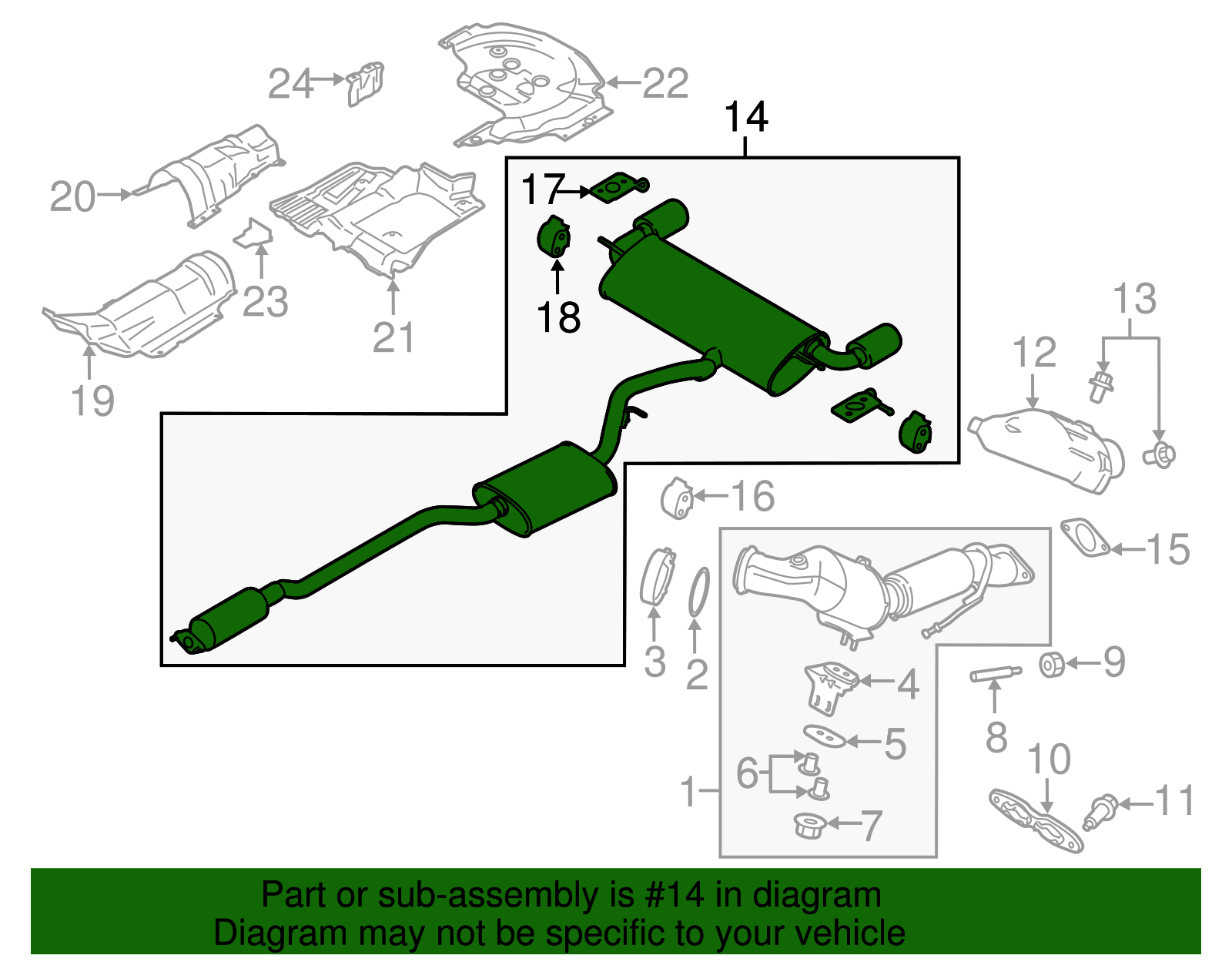 Muffler & Pipe - Ford (GJ7Z-5F250-A)