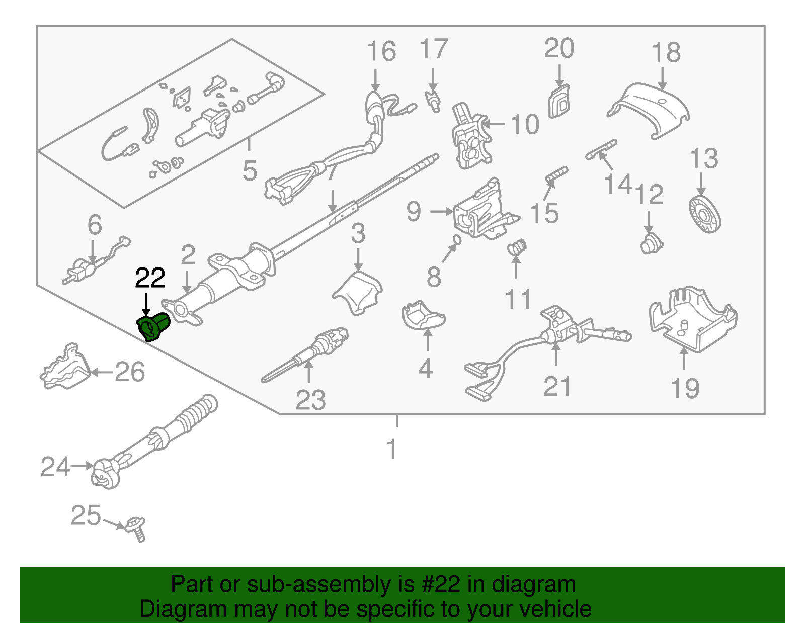 Steering Shaft Lower Bearing - GM (88963617)