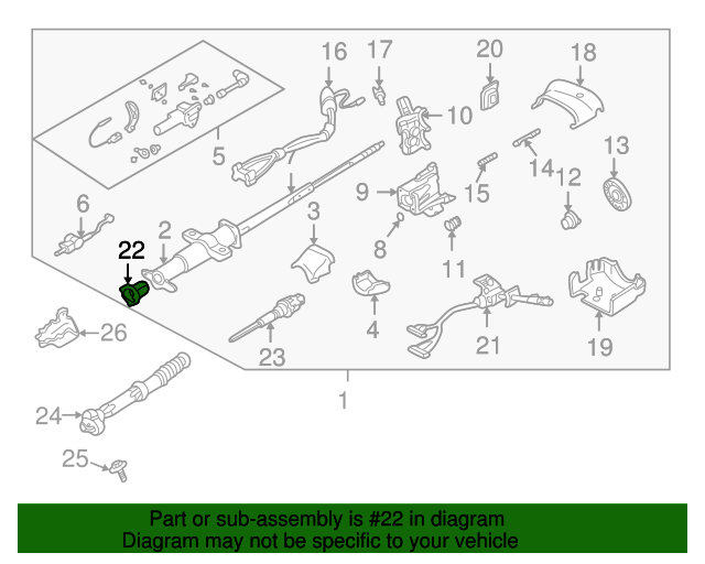 Steering Column Bearing GM (88963617)