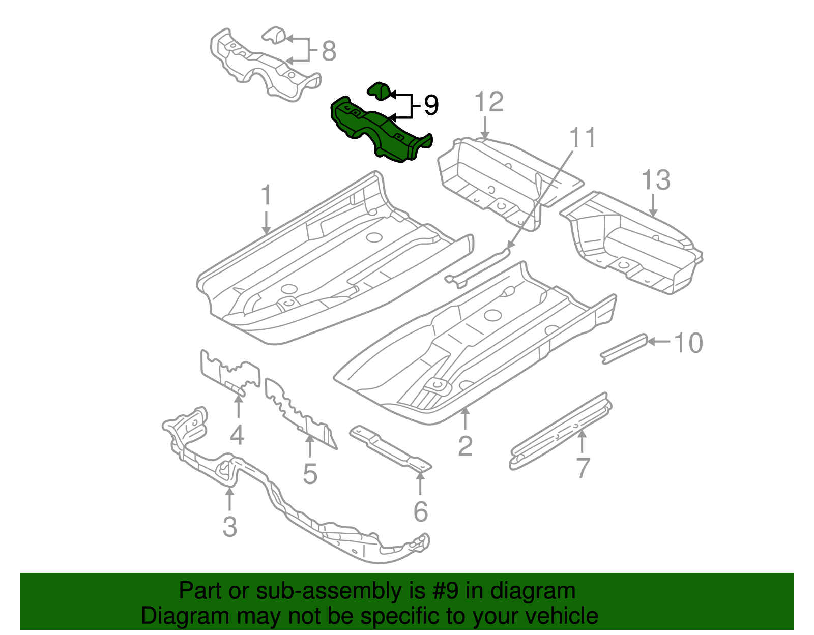 Seat Support - Volkswagen (8E0-803-173)