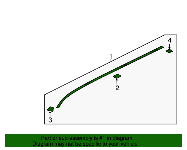 20182023 Chevrolet Traverse Black Driver Side Roof Panel Joint Finish Molding 84301208 OEM