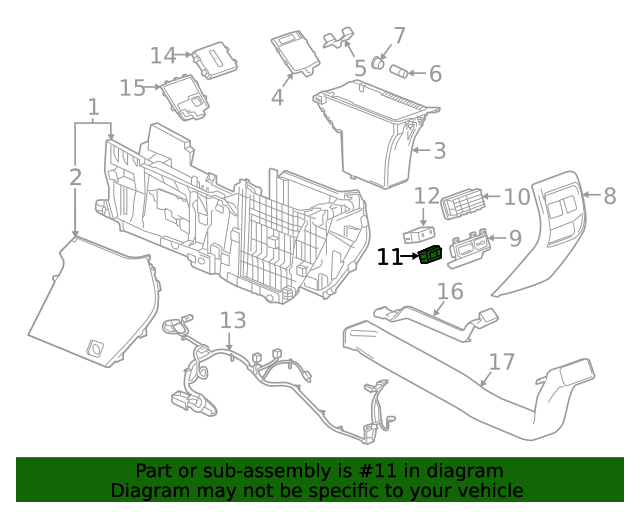 20192023 Cadillac XT4 Black Rear Seat Heater Switch 84564055
