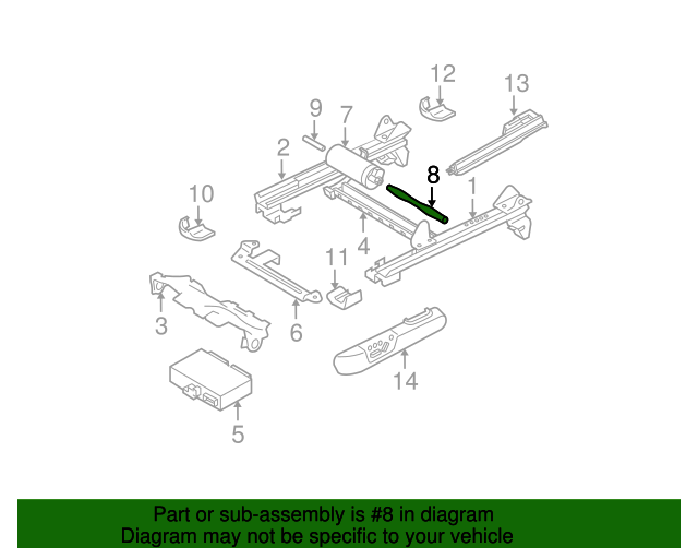 8621420 Power Seat Motor Drive Shaft 20042016 Volvo