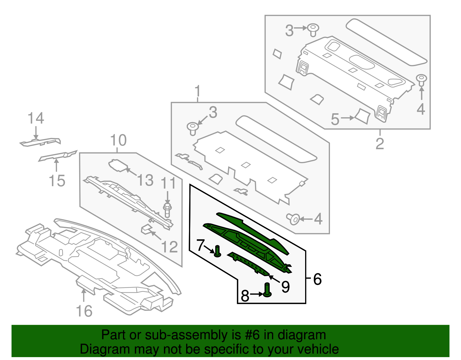Rear Trim - Ford (GD9Z-54402A34-AG)