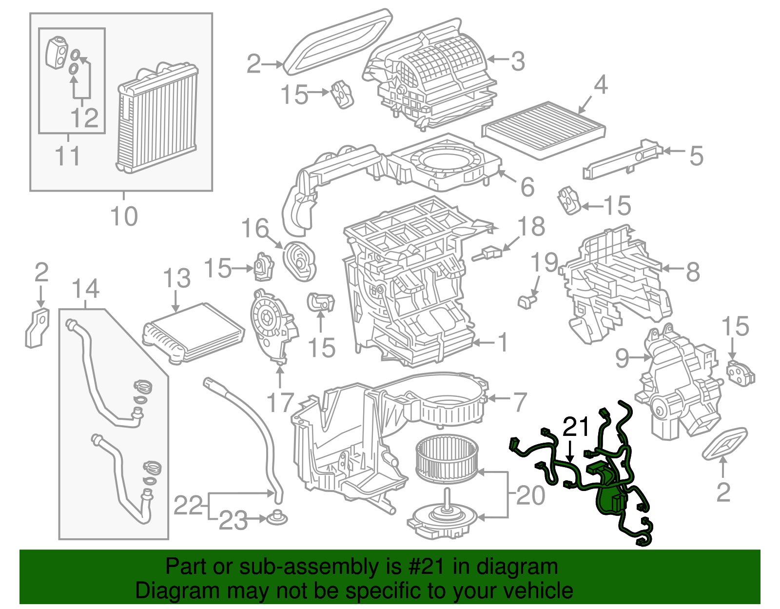 Air Conditioning Wiring Harness - Cadillac (84116406)