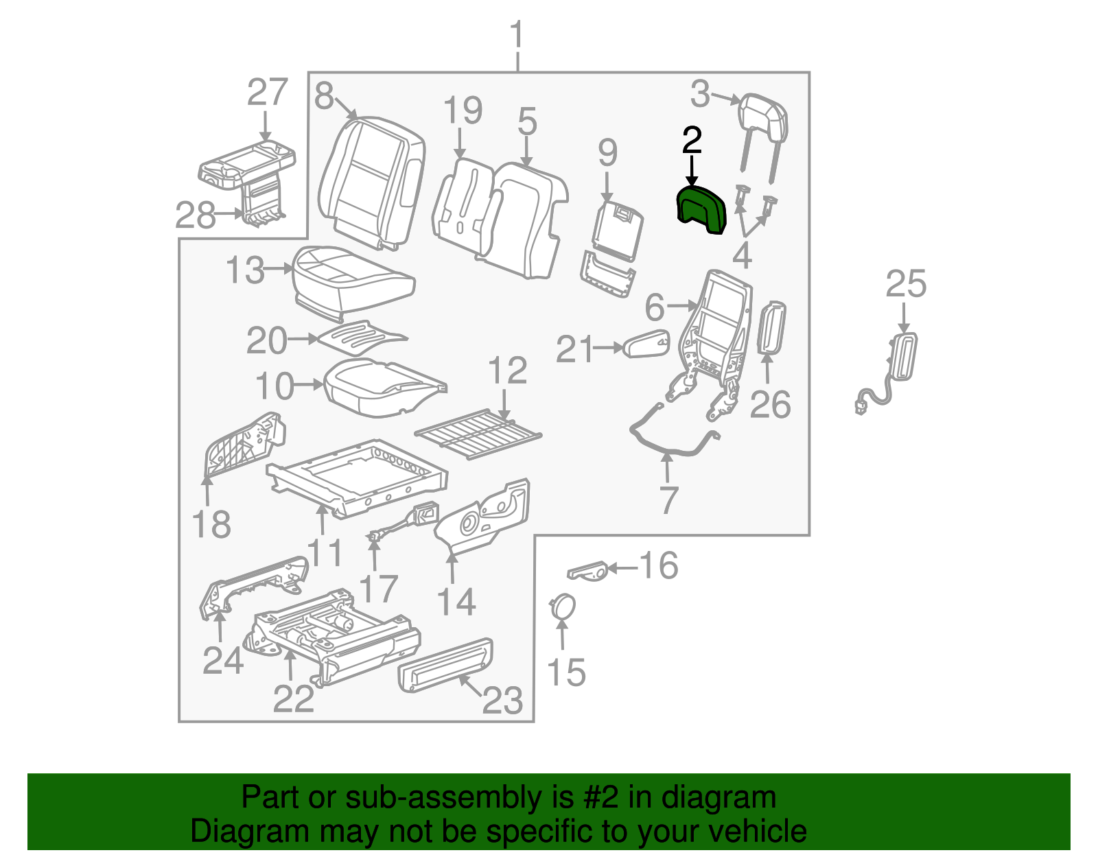 Headrest Cover - Buick (89044166)