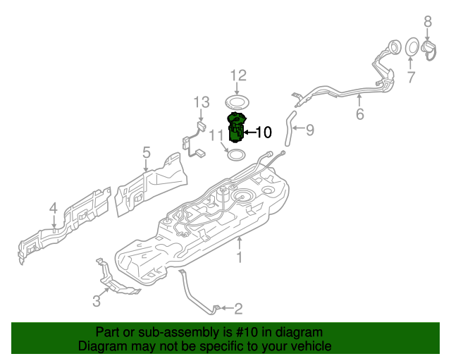 170403KA1E (170403ka1e) 20132016 Infiniti Fuel Pump Assembly