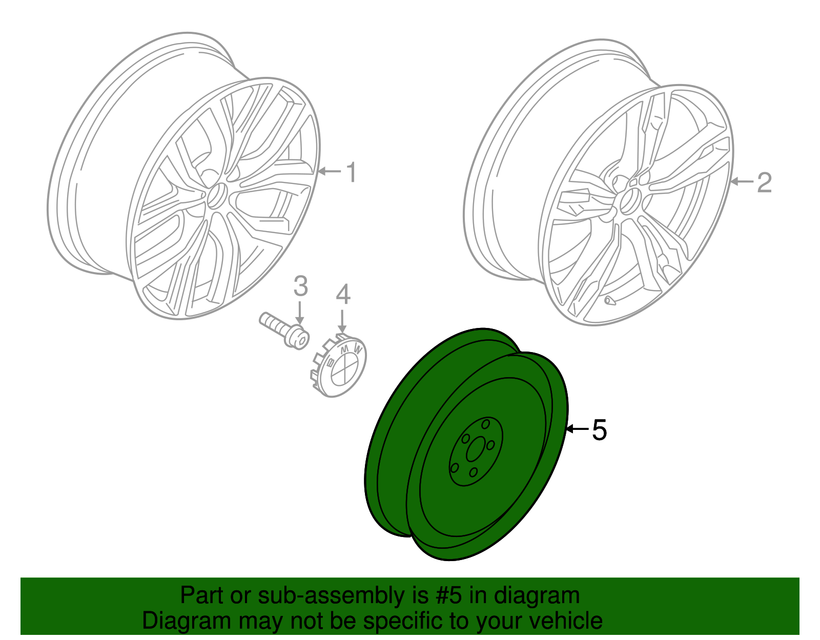 36116898039 2024 BMW X1 Wheel, Alloy BMWPartsHub