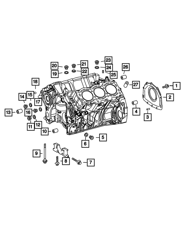 20072009 Mopar Crankshaft Rear Oil Retainer And Seal 68006028AB