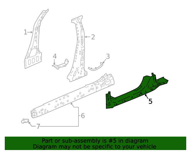 04631TVAA00ZZ Panel, R Side Sill 20182020 Honda Accord Honda