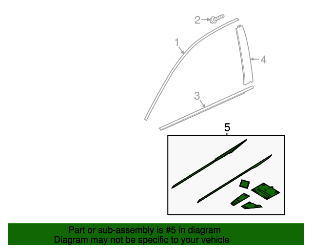2018 Honda Accord Body Side Molding 08P05TVA190 Honda Parts Online