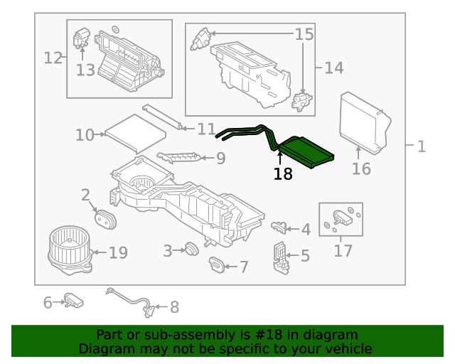 20192020 Ford Ranger Heater Core KB3Z18476AA