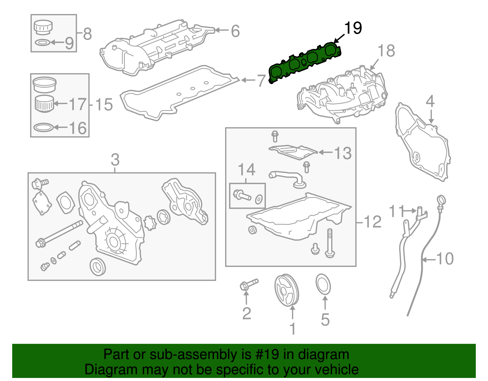 Intake Manifold Gasket - GM (12589366)