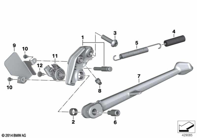 46538549887 - Supporting Bracket F Side Stand 2014-2019 BMW 