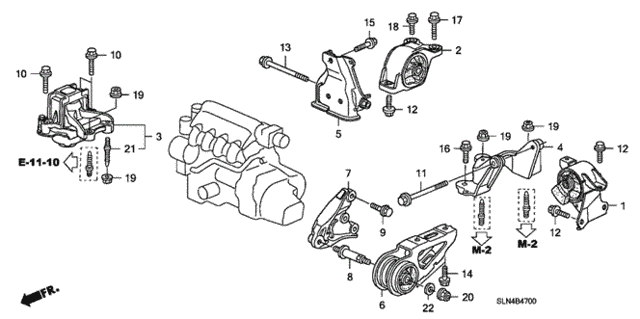 Engine Mounts MT for 2007 Honda Fit Honda Factory Parts