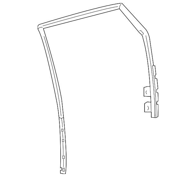 20102016 Cadillac SRX Passenger Side Rear Door Window Weatherstrip