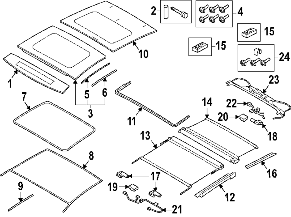 2024 Porsche Panamera Sunshade 971-877-306-A-BQ0 | Sunset