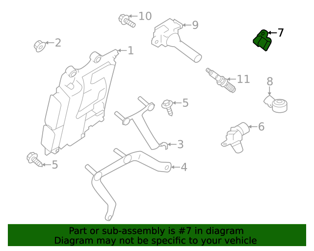 20142023 Subaru Engine Crankshaft Position Sensor 22053AA120 Subaru