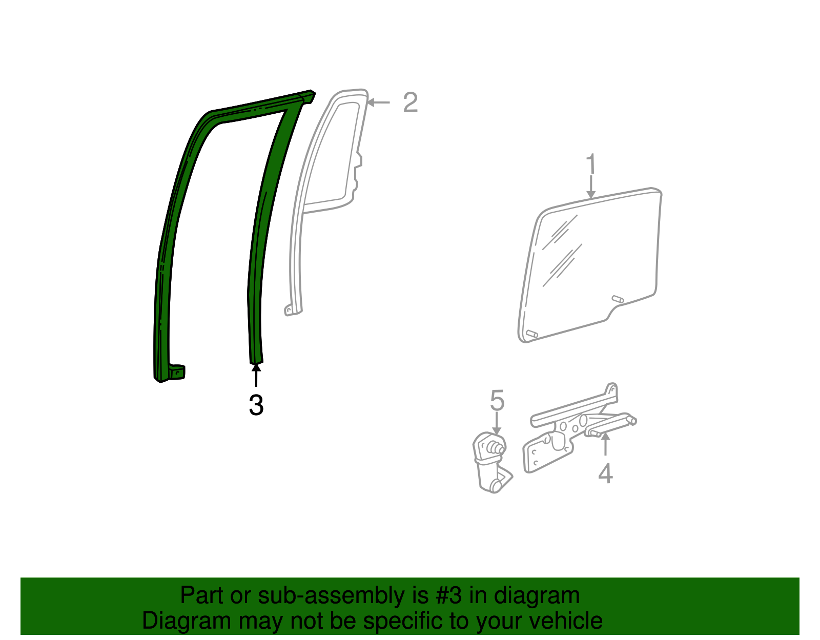 Run Channel - Ford (YL1Z-7825766-AB)