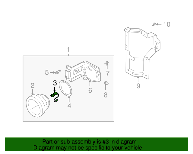 MS820964 - Fog Lamp Bulb - 1991-2006 Mitsubishi | Lasco Auto Parts