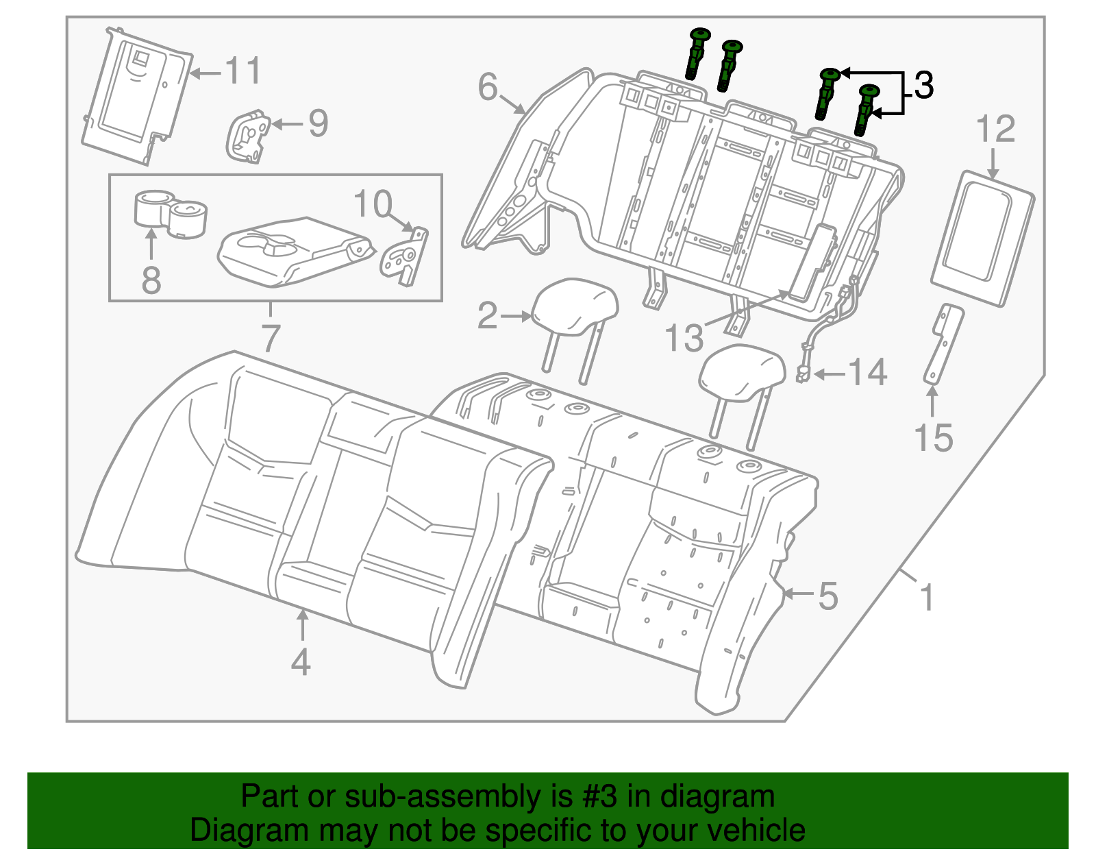 Light Platinum Rear Seat Head Restraint Guide - GM (84091580)
