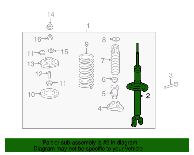 52611TE0A02 Strut 20082012 Honda Accord Honda Parts Online