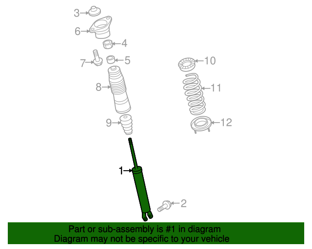 Genuine Shock Absorber for 20072010 Hyundai Elantra Part 55311