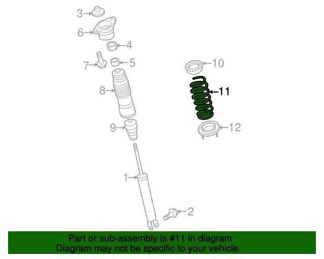20092012 Hyundai Elantra Coil Spring 553502L320 OEM Parts Online