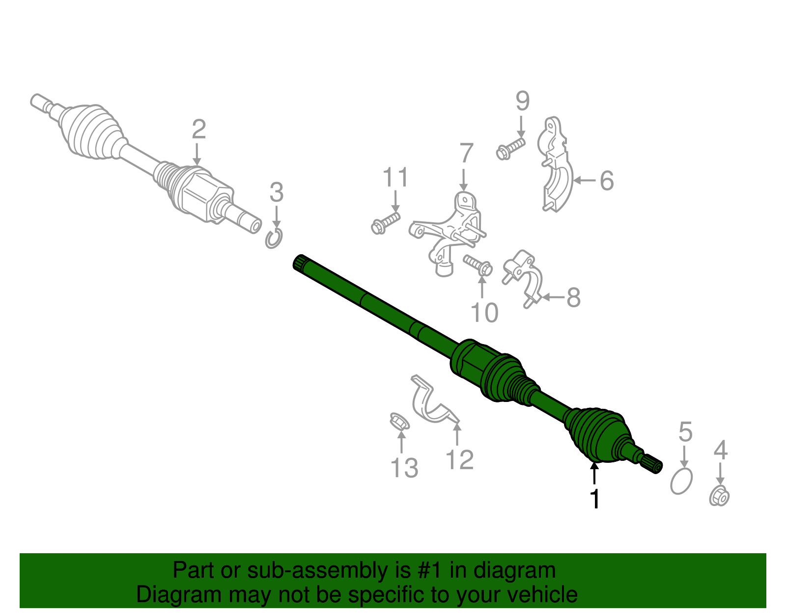 Axle Assembly - Ford (HG9Z-3B436-H)