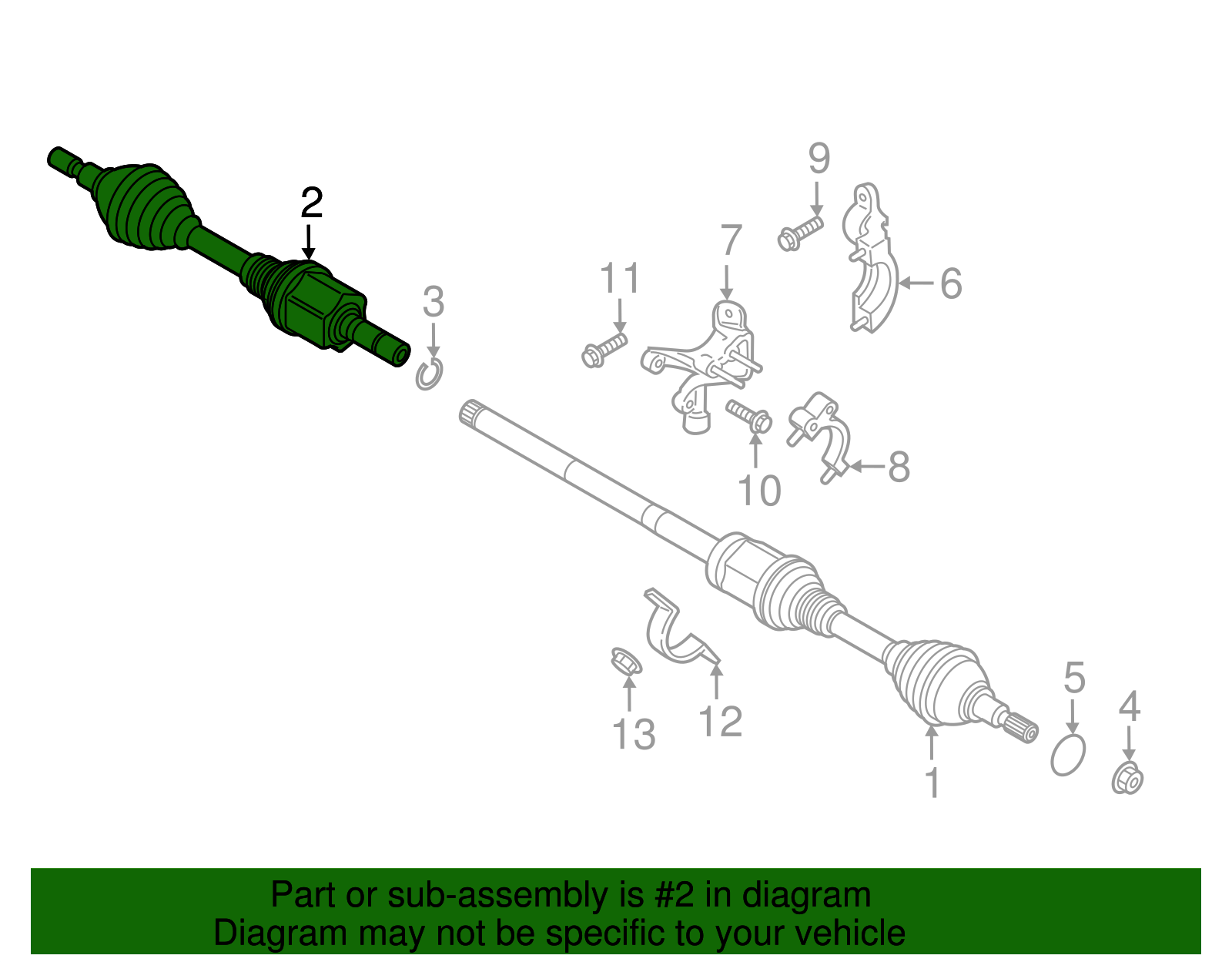 Axle Assembly - Ford (HG9Z-3B437-D)