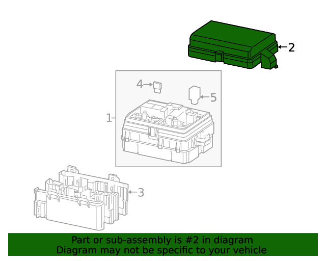20202023 GM Engine Wiring Harness Junction Block Cover 85140797 GM