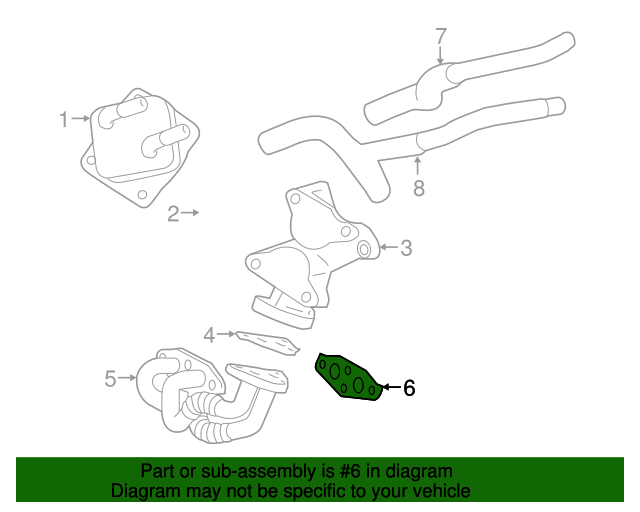 114960P010 Engine Oil Cooler Line Gasket 20172022 Toyota OEM
