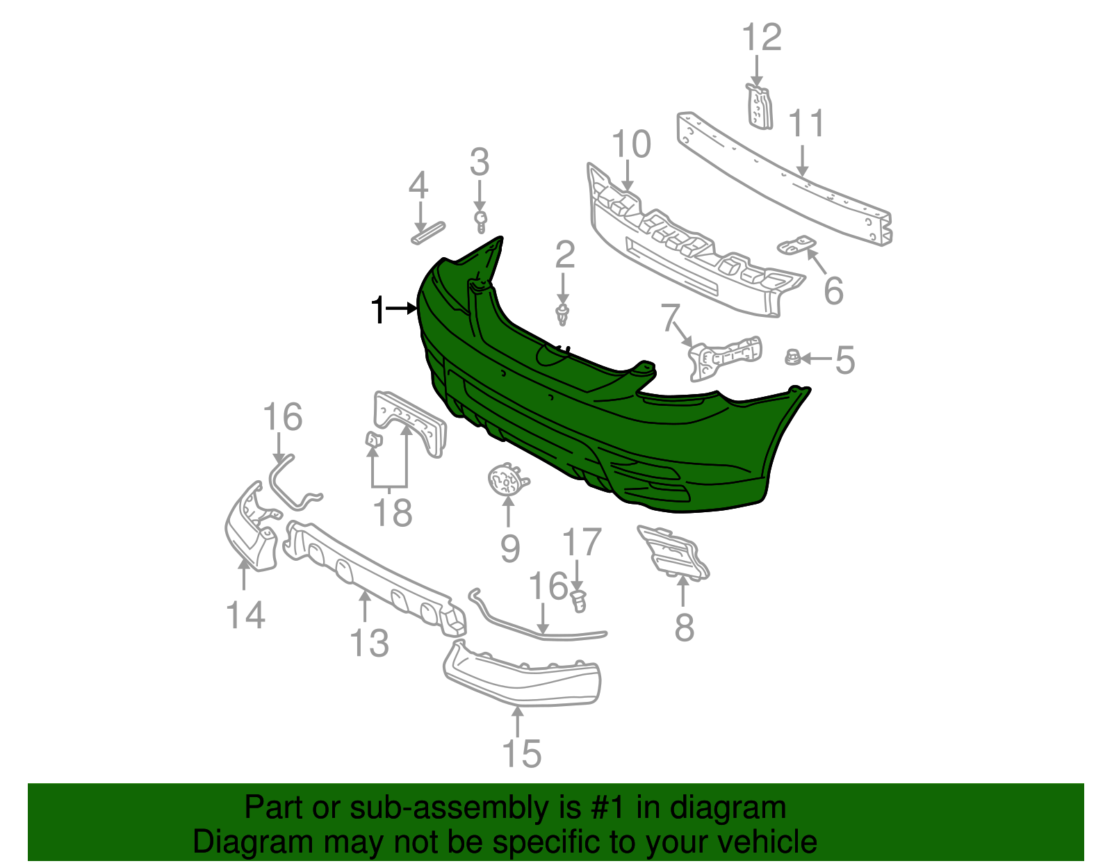 Cover Front Bumper L - Toyota (52119-02917)