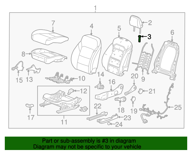 20172019 GMC Acadia Headrest Guide 84011573