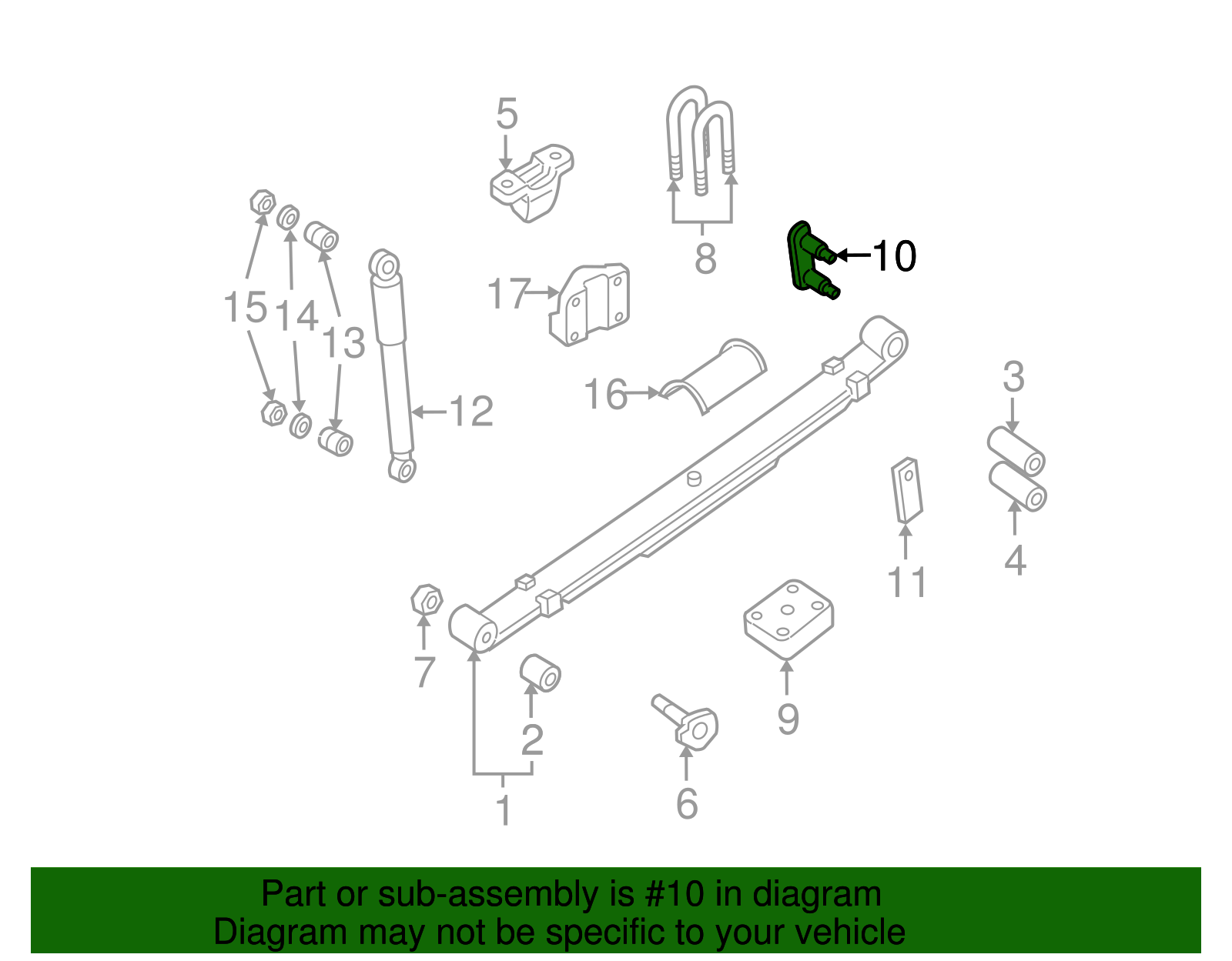 2000-2004 Nissan Rear Leaf Spring Shackle 55220-7Z001