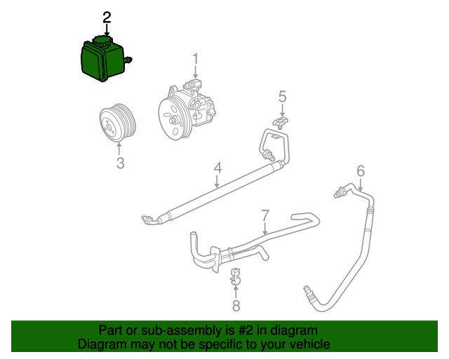 0004600183 Power Steering Pump Reservoir 19982011 MercedesBenz