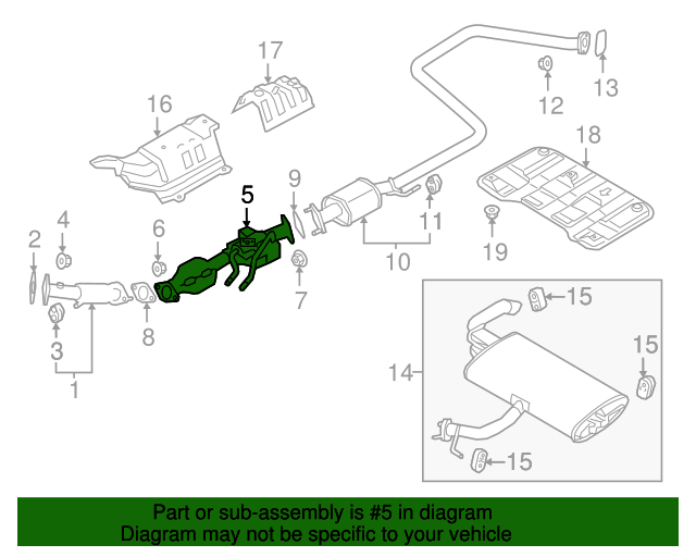 20182022 Kia Niro Catalytic Converter 28601G5210 QuirkParts
