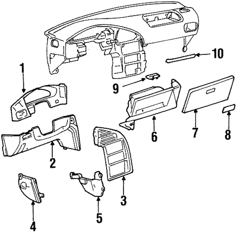 Center Bezel - Ford (YF5Z-12047A04-BAB)