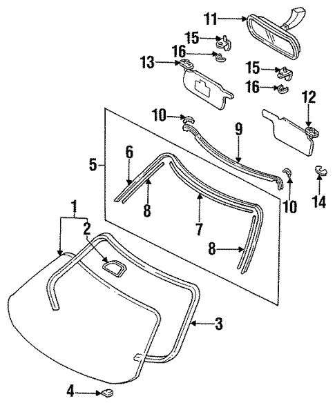 Glass - Windshield for 1993 Mazda RX-7 | Mazda-Parts