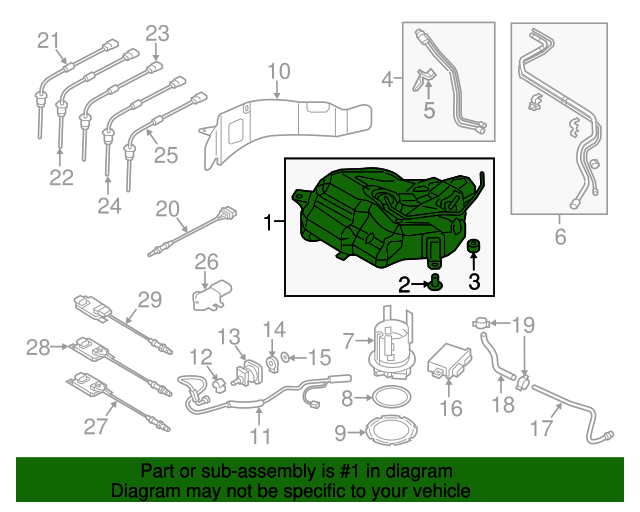 20142016 Audi Fuel Tank 4G0131879F Audi USA Parts